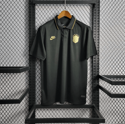 Polo Schwarz Gold Brasilien
